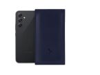 Pochette Galaxy A34 5G en cuir bleu - PM-057-01