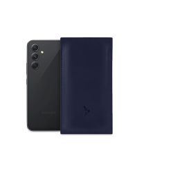Pochette Galaxy A54 5G en cuir bleu - PM-056-01