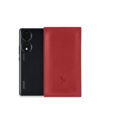 Pochette Honor 70 en cuir rouge - PM-062-01