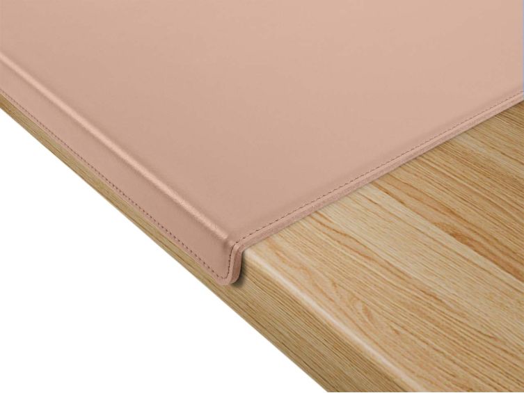 Sous-main à rebord en cuir rose - 60x40 cm - SM600-60