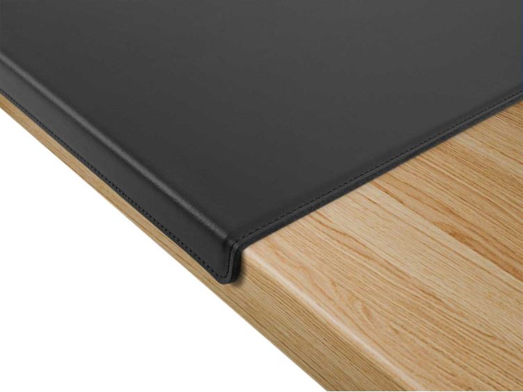 Sous-main à rebord 50cm en cuir noir - SM600-50