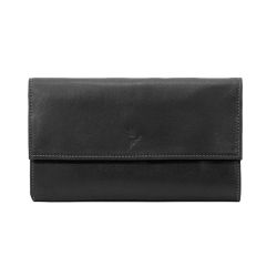 Portefeuille compagnon en cuir noir - 573