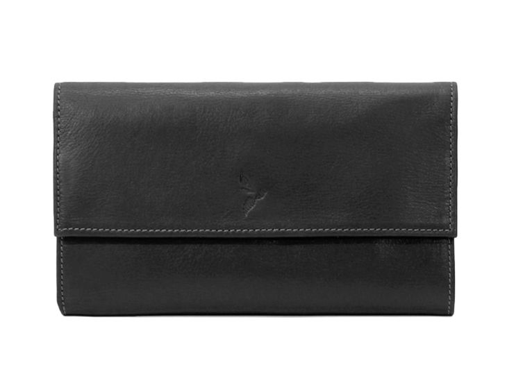 Portefeuille compagnon en cuir noir - 573