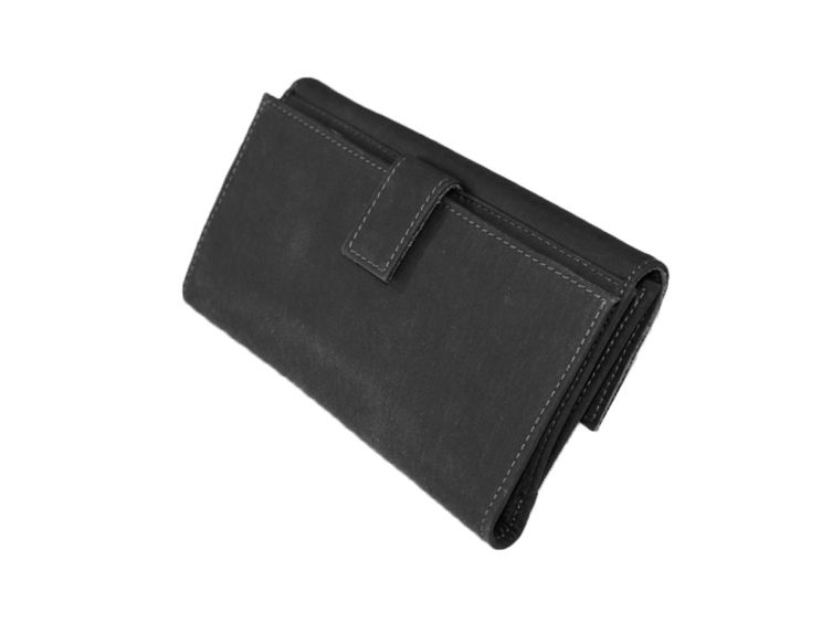 Portefeuille compagnon en cuir noir - 573