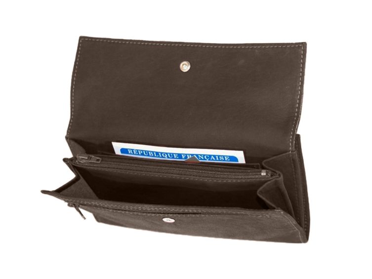Portefeuille compagnon en cuir marron - 573