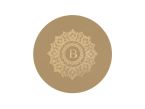Sous-verre mandala en cuir beige - SV505