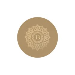 Sous-verre mandala en cuir beige - SV505