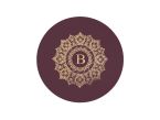 Sous-verre mandala en cuir bordeaux - SV505