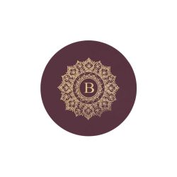Sous-verre mandala en cuir bordeaux - SV505