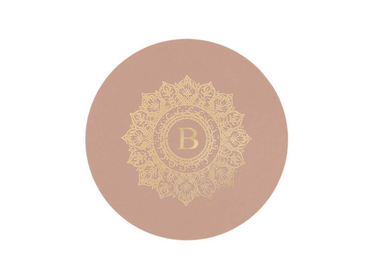 Sous-verre mandala en cuir rose - SV505