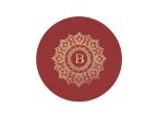 Sous-verre mandala en cuir rouge - SV505