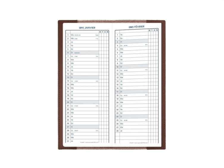 Protège agenda 20x7.5 en cuir - PH506