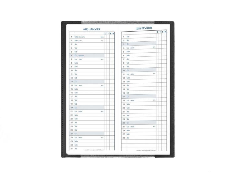 Protège agenda 20x7.5 en cuir - PH506