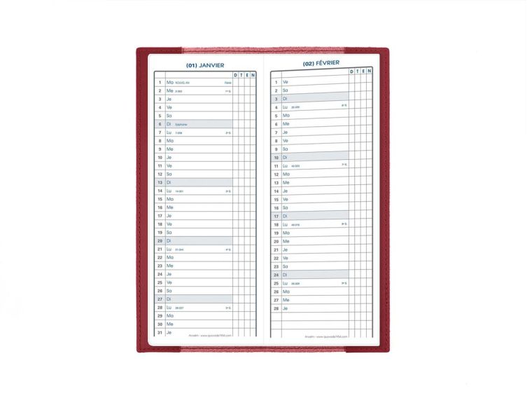 Protège agenda 20x7.5 en cuir - PH506