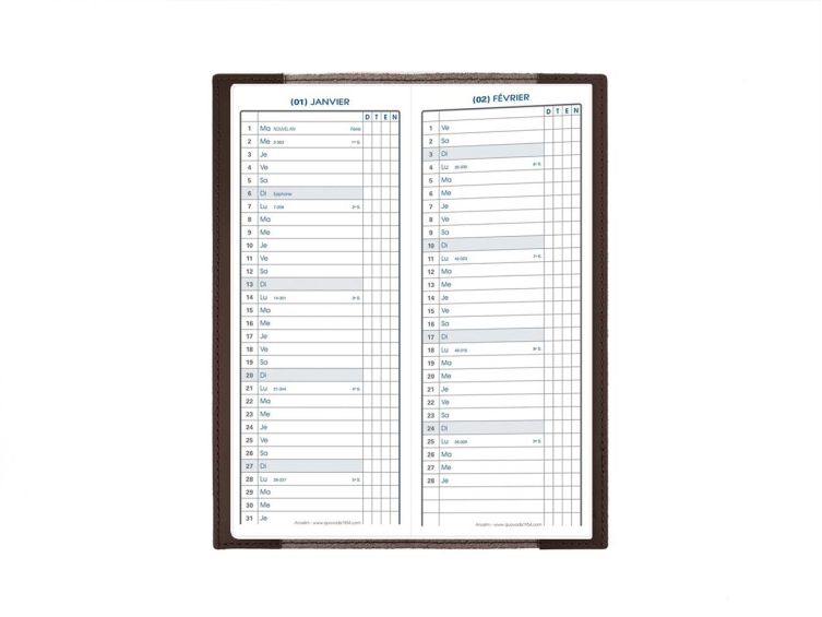 Protège agenda 20x7.5 en cuir - PH506
