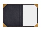Porte signature A4 en cuir gold