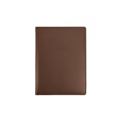 Porte signature A4 en cuir marron 