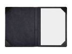 Porte signature A4 en cuir noir