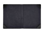 Porte signature A4 en cuir noir