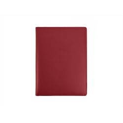 Porte signature A4 en cuir rouge coquelicot 