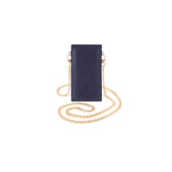Pochette Galaxy A54 5G en cuir bleu avec chainette - PM-056-02