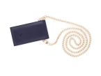Pochette Galaxy S24+ en cuir bleu avec chainette - PM-054-02