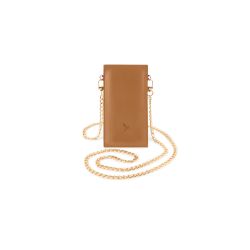 Pochette Galaxy S24+ en cuir gold avec chainette - PM-054-02