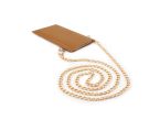 Pochette Honor Magic 6 Lite en cuir gold avec chainette - PM-059-02