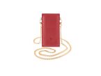 Pochette Honor Magic 6 Lite en cuir rouge avec chainette - PM-059-02