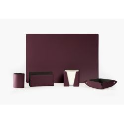 Coffret de bureau en cuir bordeaux SM 5034 + PC+VP+CB+PL + coffret