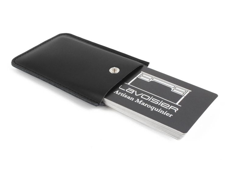 Porte-carte de visite en cuir noir - PM-063 business