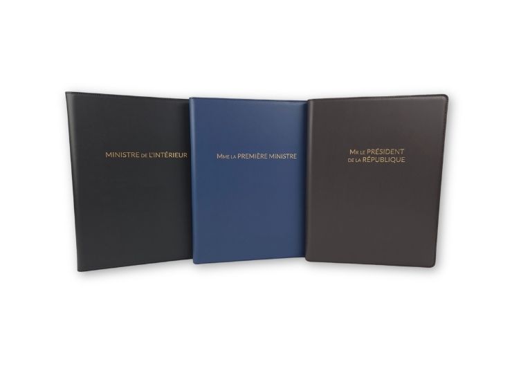 Porte signature A4 en cuir gold - PS500