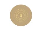 Sous-verre signe astro en cuir beige - SV506