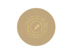 Sous-verre signe astro en cuir beige - SV506
