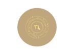 Sous-verre signe astro en cuir beige - SV506