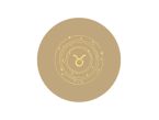 Sous-verre signe astro en cuir beige - SV506