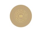 Sous-verre signe astro en cuir beige - SV506