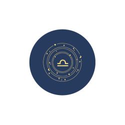 Sous-verre signe astro en cuir bleu - SV506