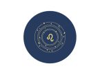 Sous-verre signe astro en cuir bleu - SV506