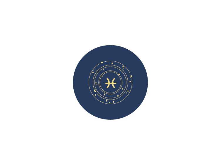 Sous-verre signe astro en cuir bleu - SV506