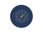Sous-verre signe astro en cuir bleu - SV506