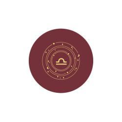 Sous-verre signe astro en cuir bordeaux - SV506