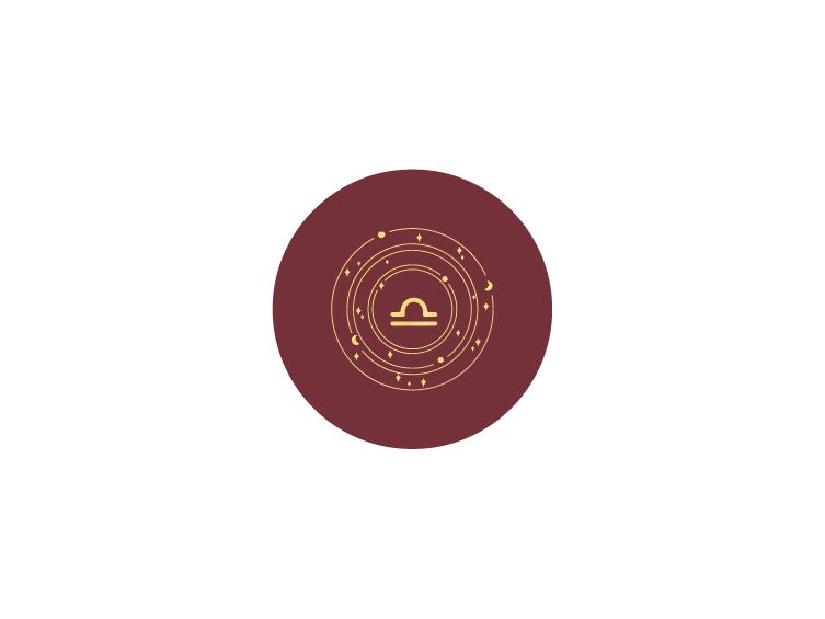 Sous-verre signe astro en cuir bordeaux - SV506