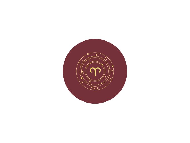 Sous-verre signe astro en cuir bordeaux - SV506