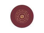 Sous-verre signe astro en cuir bordeaux - SV506