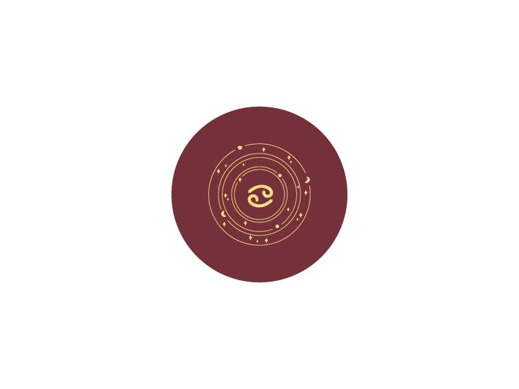 Sous-verre signe astro en cuir bordeaux - SV506