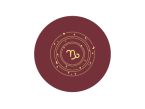 Sous-verre signe astro en cuir bordeaux - SV506