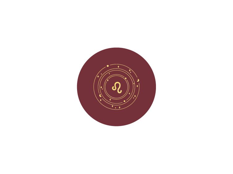 Sous-verre signe astro en cuir bordeaux - SV506