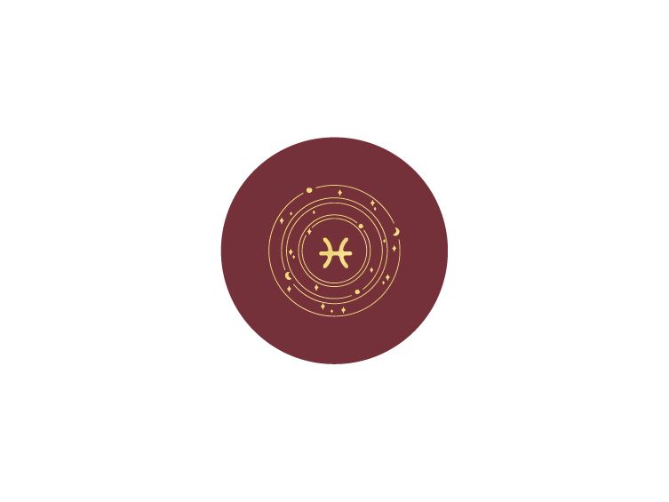 Sous-verre signe astro en cuir bordeaux - SV506