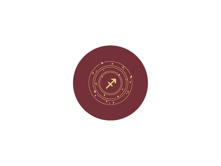 Sous-verre signe astro en cuir bordeaux - SV506